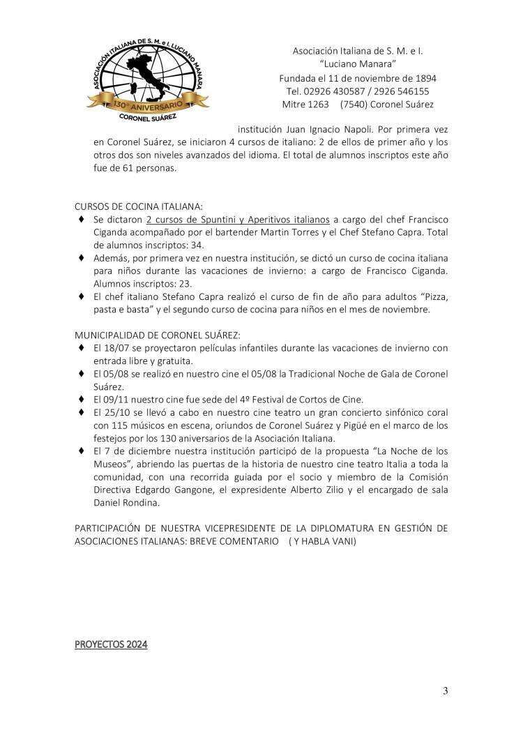 La Asociación Italiana da a conocer su reseña de 2024 y proyecta un productivo 2025