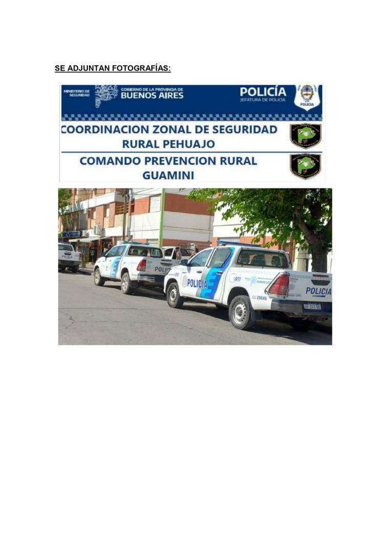 EL COMANDO DE PREVENCION RURAL GUAMINI REALIZA ALLANAMIENTO EN LA CIUDAD DE BAHIA BLANCA A PERSONA SINDICADA DE COMETER ABIGEATOS EN LA ZONA SUDOESTE DE LA PROVINCIA DE BUENOS AIRES.