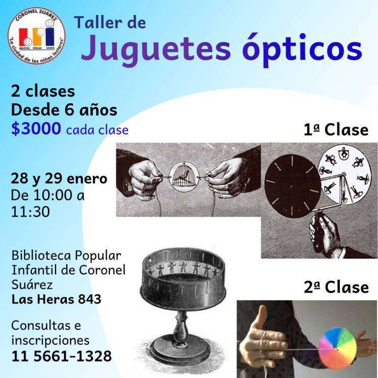 Taller de juguetes ópticos, 2 clases