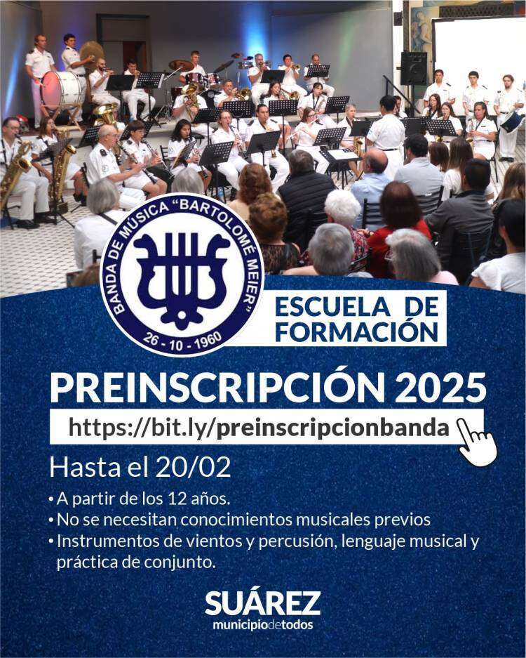 BANDA MUNICIPAL "BARTOLOMÉ MEIER": Comienza un nuevo ciclo y queremos recibirte con todo