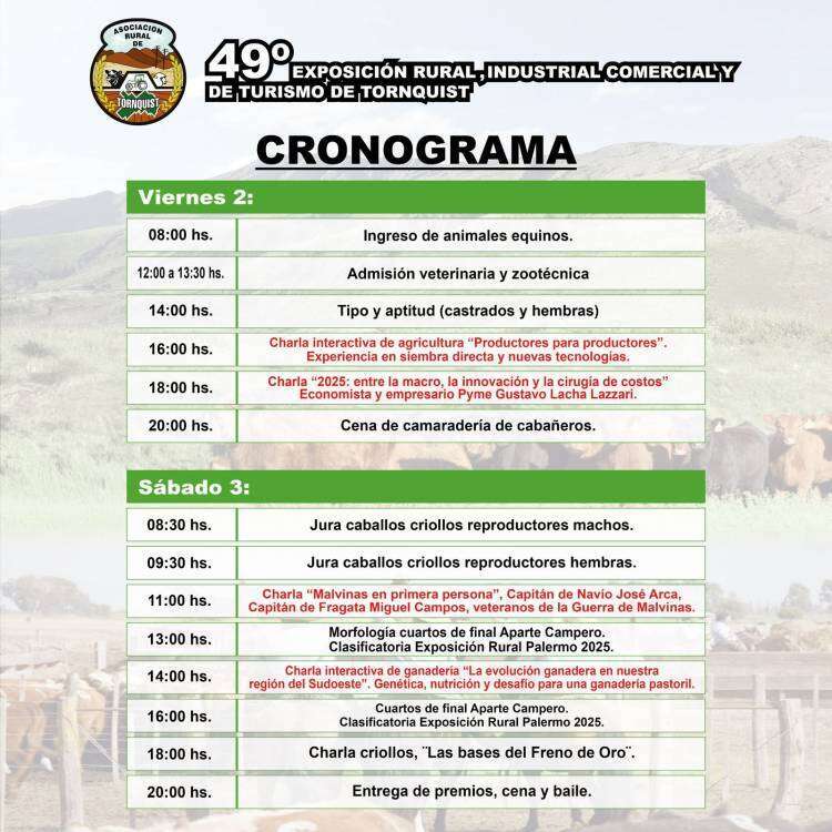49° Exposición Rural, Industrial Comercial y de Turismo de Tornquist