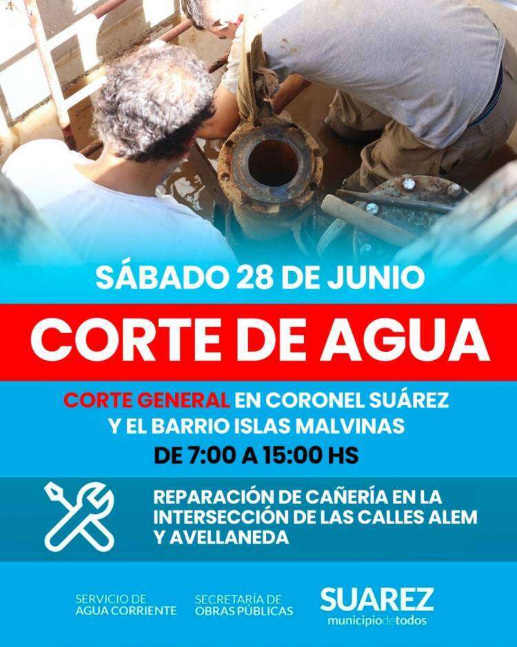 CORTE EN EL SUMINISTRO DE AGUA CORRIENTE