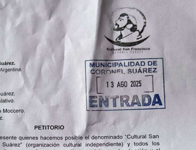 EL CULTURAL SAN FRANCISCO DIO ENTRADA EN EL MUNICIPIO DEL PETITORIO POR EL CUMPLIMIENTO DE LA ORDENANZA 7516/21