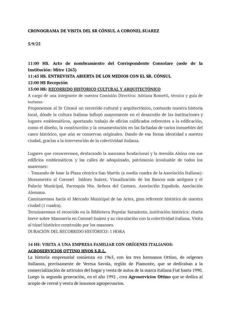 Acto de Nombramiento del Correspondiente Consolare
