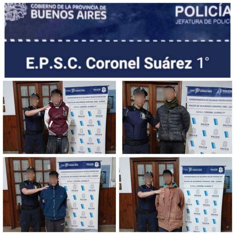 La policía aprehendió a 4 ladrones en el interior de un local comercial de la avenida Alsina