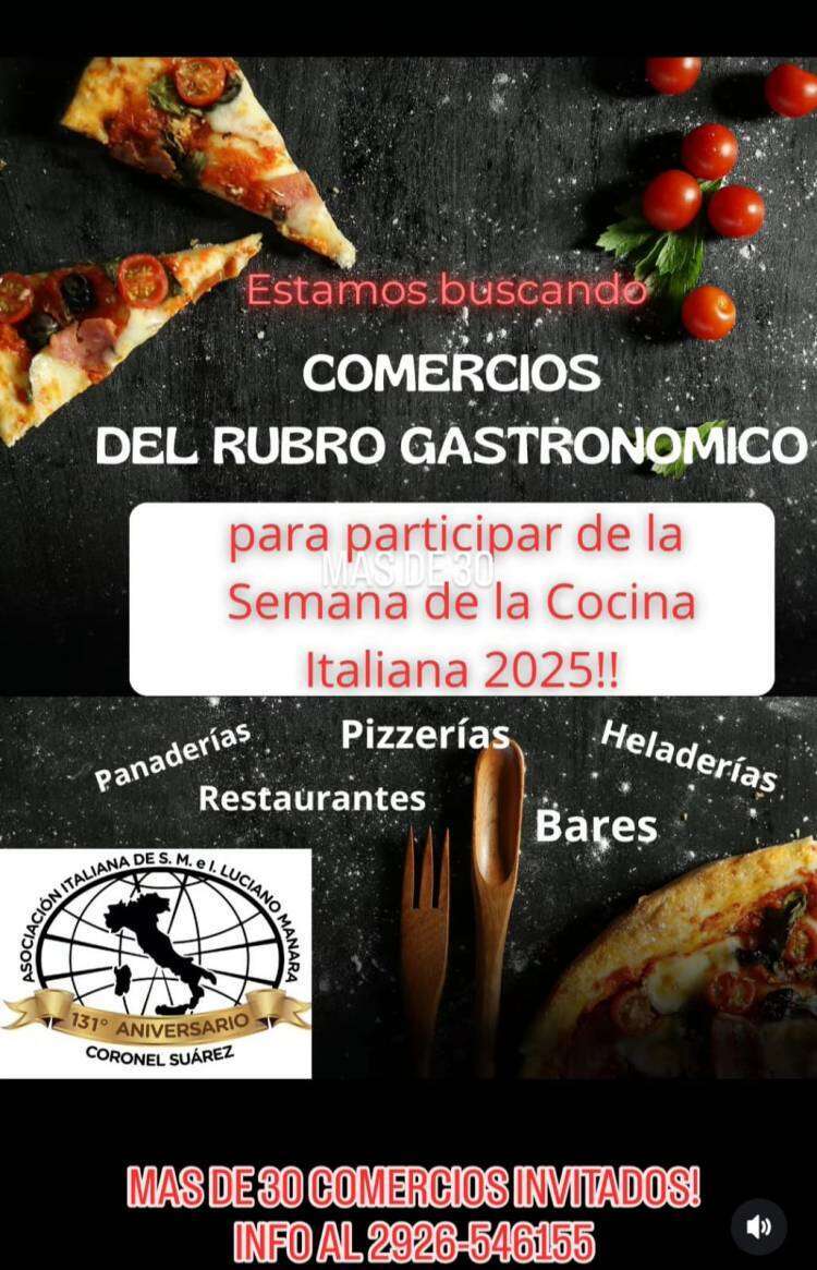 SEMANA DE LA COCINA ITALIANA 2025 DEL 15/11 AL 21/11