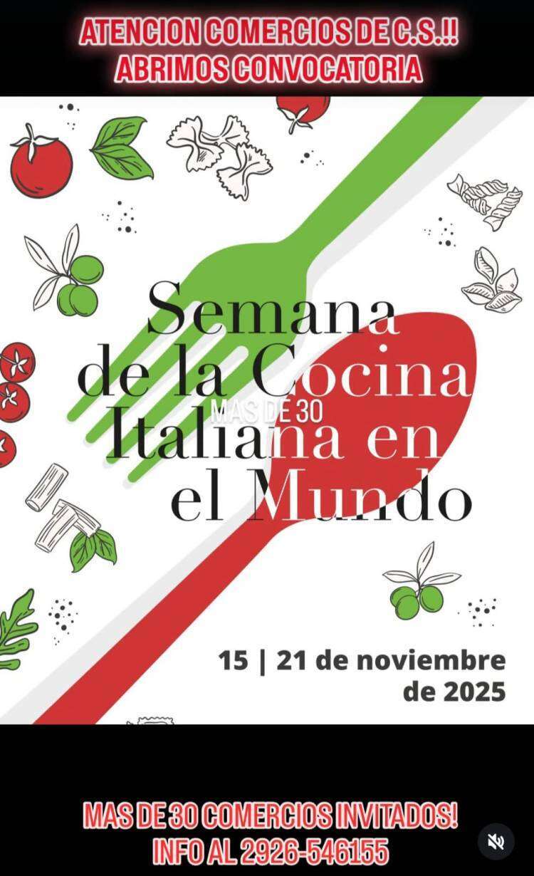 SEMANA DE LA COCINA ITALIANA 2025 DEL 15/11 AL 21/11