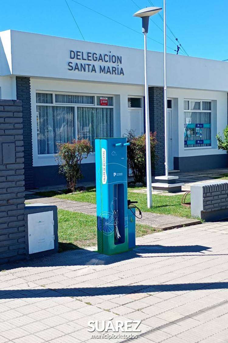Nueva estación sustentable de bicicletas en Pueblo Santa María