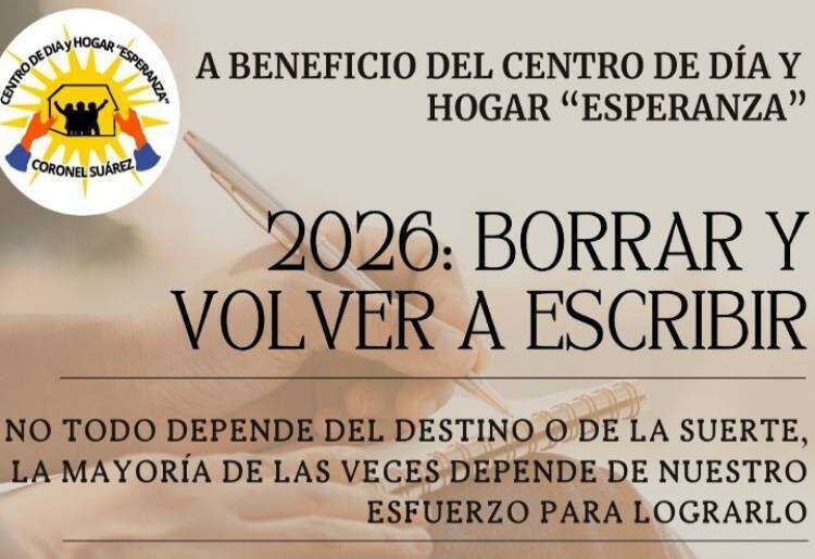 2026: Borrar y Volver a Escribir - A beneficio del centro de día y hogar "Esperanza"