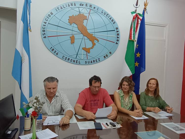 LA ASOCIACIÓN ITALIANA DE CORONEL SUÁREZ PRESENTÓ SU BALANCE ANUAL Y PROYECTÓ EL 2026
