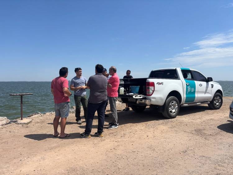 Mortandad de peces en el Lago del Monte: el Municipio de Guaminí interviene junto a organismos provinciales