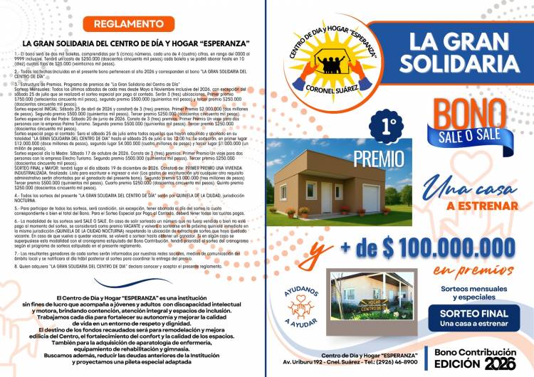 Centro de Día y Hogar Esperanza: presentación de la Gran Rifa Solidaria