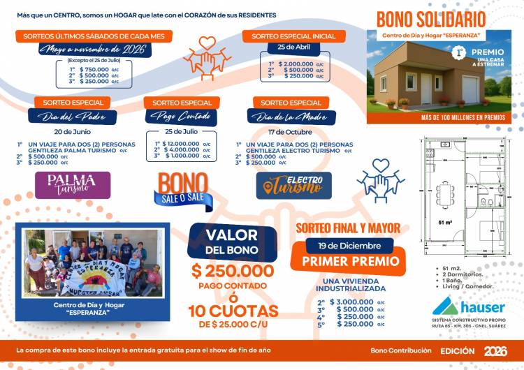 Centro de Día y Hogar Esperanza: presentación de la Gran Rifa Solidaria