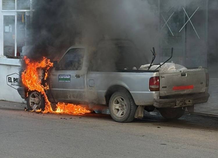 Se produjo un incendio en un vehículo municipal