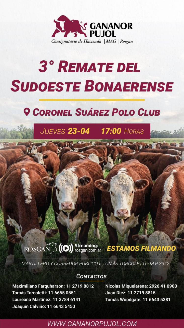 3º Remate del Sudoeste Bonaerense  - Gananor Pujol