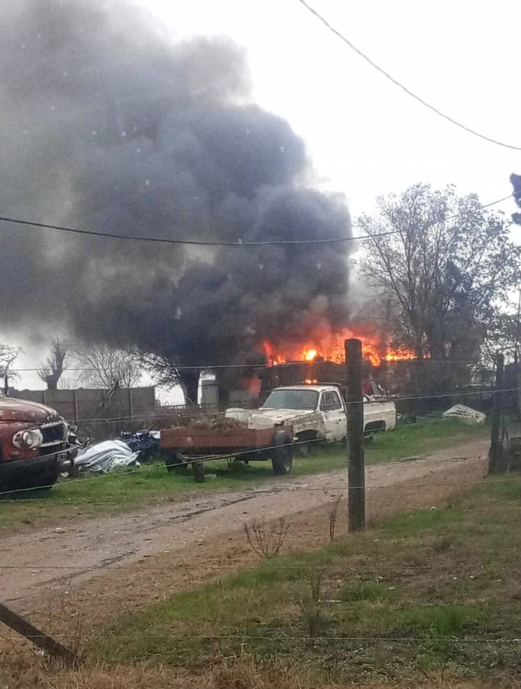 Incendio en una vivienda de Santa María