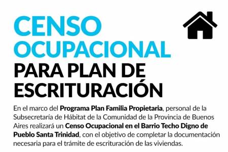CENSO OCUPACIONAL PARA PLAN DE ESCRITURACIÓN– PLAN FAMILIA PROPIETARIA