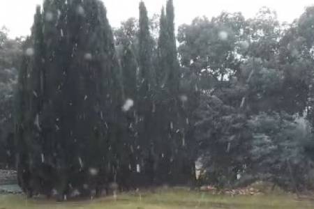 Nieve en las Sierras, sector "El Mirador"