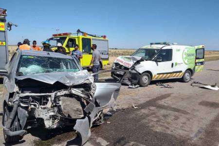 Impactante choque en la Ruta 33: una mujer fue derivada de urgencia al hospital