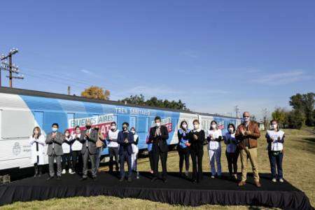 Se puso en marcha el Tren Sanitario que unirá Cañuelas con Bahía Blanca