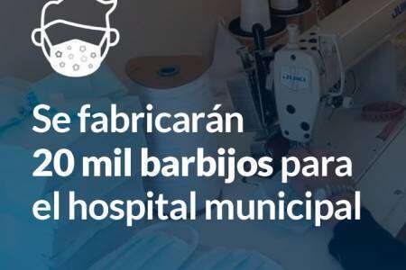 Se fabricarán 20 mil barbijos para el Hospital Municipal
