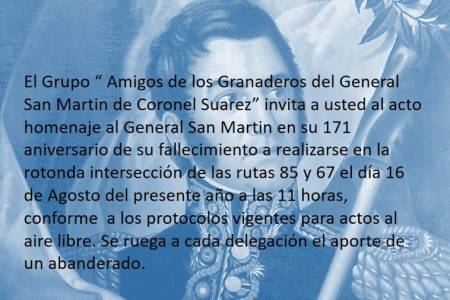 Se invita a la comunidad al acto en homenaje al General San Martín