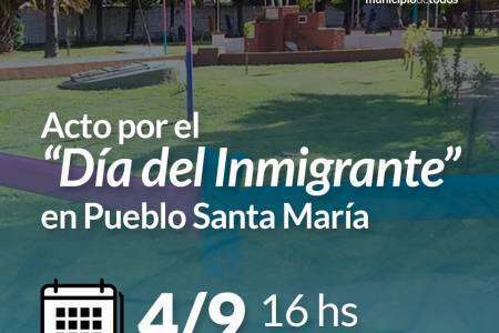 Acto por el “Día del Inmigrante” en Pueblo Santa María