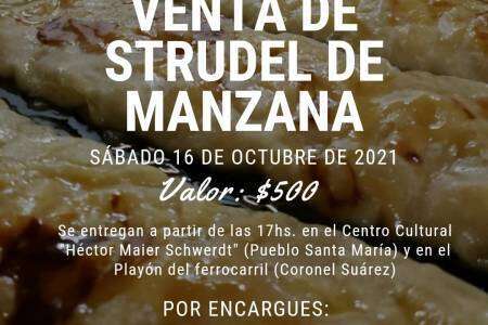 La Struddel Fest organiza una venta de este reconocido plato alemán para el 16 de octubre