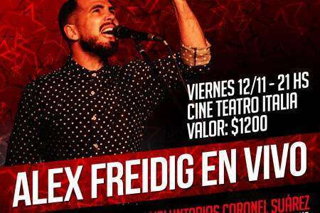Alex Freidig se presenta en el Cine Teatro Italia