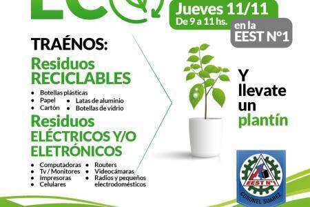 Jornada de Eco Canje en la Escuela Técnica N° 1