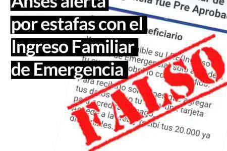 Anses alerta por estafas con el Ingreso Familiar de Emergencia 