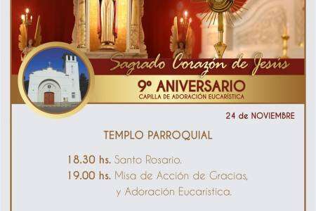Celebración por el 9º aniversario de la Capilla de Adoración Eucarística