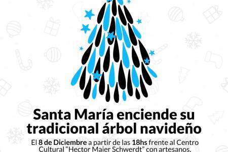 Santa María enciende su tradicional Árbol Navideño