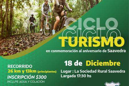 Aniversario de Saavedra: se realizará un recorrido de cicloturismo