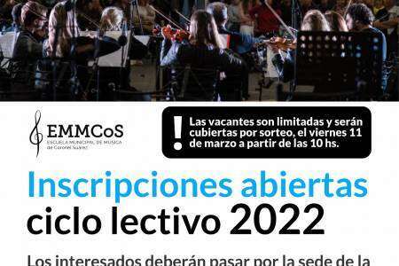 La EMMCOS abre las inscripciones para el ciclo lectivo 2022