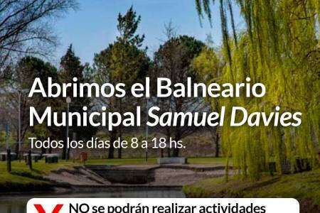 Abrimos el balneario municipal “Samuel Davies”