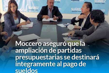 Moccero aseguró que la ampliación de partidas presupuestarias se destinará íntegramente al pago de sueldos