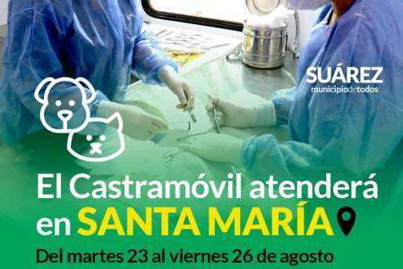 El Castramóvil atenderá en Pueblo Santa María