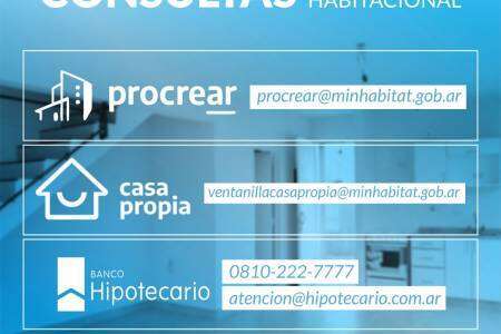 Atención adjudicatarios créditos Procrear o CasaPropia