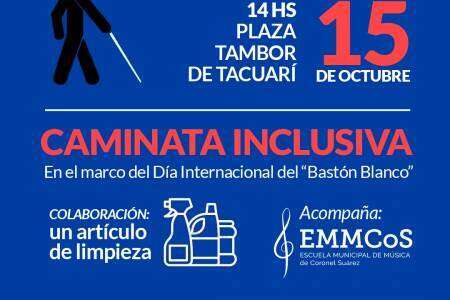 Caminata inclusiva en el día Internacional del “Bastón Blanco”