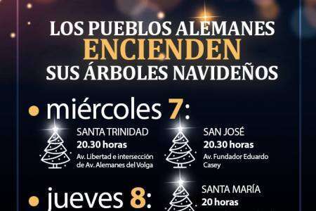 Los Pueblos Alemanes encienden sus árboles navideños