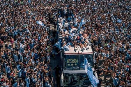 Festejos de la Selección Argentina: salida en helicóptero y despedida de los jugadores
