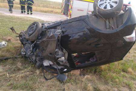 Vuelco en la ruta 72: un hombre suarense resultó herido