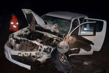 Volcó un camión tras esquivar a una camioneta que chocó contra un caballo
