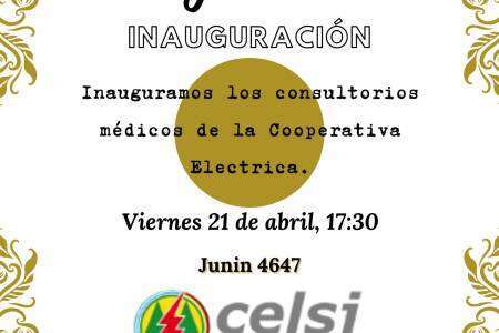 Inauguración de los consultorios médicos de la Cooperativa Eléctrica San José