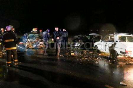 Cuatro autos protagonizaron un choque en la Ruta 67