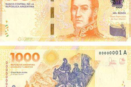 San Martín vuelve a los billetes: el Central confirmó su imagen en los de $1.000