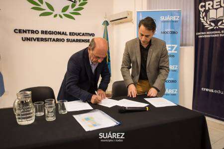 Creus: Moccero firmó el acta compromiso para dictar la licenciatura en Enfermería con la Universidad Nacional del Sur en el 2024