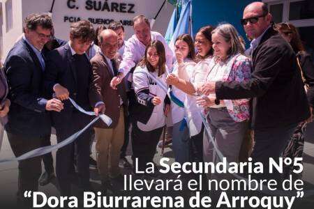 La Secundaria N° 5 llevará el nombre de la querida “Dora Biurrarena de Arroquy”