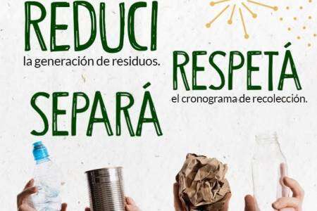 Reducí, separá y respetá los horarios de recolección de tus residuos